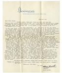 Stan Laurel Letter Signed With His Full Signature ''Stan Laurel'' -- ''...I liked Chaplin, Harry Langdon, Buster Keaton, 'Fatty' Arbuckle...''